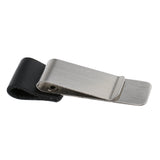 Maxbell PU Leather Pen Loop Metal Clip Style Journal Notebooks Bookmark Clip silver