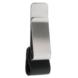 Maxbell PU Leather Pen Loop Metal Clip Style Journal Notebooks Bookmark Clip silver