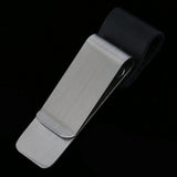 Maxbell PU Leather Pen Loop Metal Clip Style Journal Notebooks Bookmark Clip silver