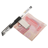 Maxbell PU Leather Pen Loop Metal Clip Style Journal Notebooks Bookmark Clip silver