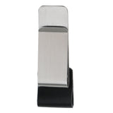 Maxbell PU Leather Pen Loop Metal Clip Style Journal Notebooks Bookmark Clip silver