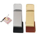 Maxbell PU Leather Pen Loop Metal Clip Style Journal Notebooks Bookmark Clip silver