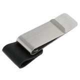 Maxbell PU Leather Pen Loop Metal Clip Style Journal Notebooks Bookmark Clip silver