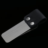 Maxbell PU Leather Pen Loop Metal Clip Style Journal Notebooks Bookmark Clip silver