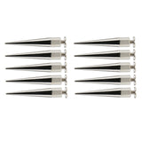 Maxbell 10pcs Rivet Cone Studs Rock Spikes Spots Leather Craft DIY Bullet Sliver