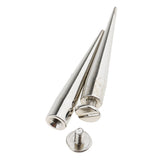 Maxbell 10pcs Rivet Cone Studs Rock Spikes Spots Leather Craft DIY Bullet Sliver