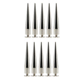 Maxbell 10pcs Rivet Cone Studs Rock Spikes Spots Leather Craft DIY Bullet Sliver