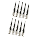 Maxbell 10pcs Rivet Cone Studs Rock Spikes Spots Leather Craft DIY Bullet Sliver