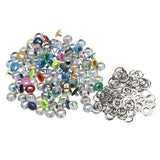 Maxbell 100 Pieces Assorted Color Metal Eyelets Buckle for Leathercraft  4.5mm