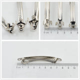 Maxbell 10pcs Silver French Style Hair Clips Hair Grip Barrettes Bows DIY Craft 8cm