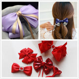 Maxbell 10pcs Silver French Style Hair Clips Hair Grip Barrettes Bows DIY Craft 8cm