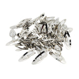 Maxbell 50pcs Rounded Snap Clip Oval Silver Metal Hair Bow Click Barrette DIY 5cm