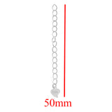 Maxbell 5 Piece 925 Sterling Silver Extender Chain for Jewelry Making Findings 5cm