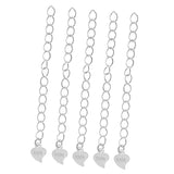 Maxbell 5 Piece 925 Sterling Silver Extender Chain for Jewelry Making Findings 5cm