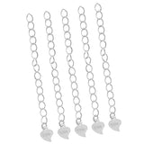 Maxbell 5 Piece 925 Sterling Silver Extender Chain for Jewelry Making Findings 5cm