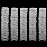 Maxbell 100pcs Clear Round Plastic Coin Capsules Container Storage Holder Case 19mm