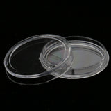 Maxbell 100pcs Clear Round Plastic Coin Capsules Container Storage Holder Case 19mm