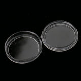 Maxbell 100pcs Clear Round Plastic Coin Capsules Container Storage Holder Case 19mm