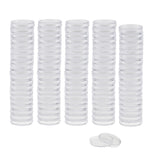 Maxbell 100pcs Clear Round Plastic Coin Capsules Container Storage Holder Case 19mm