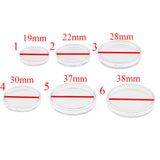 Maxbell 100pcs Clear Round Plastic Coin Capsules Container Storage Holder Case 19mm