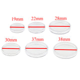 Maxbell 100pcs Clear Round Plastic Coin Capsules Container Storage Holder Case 19mm