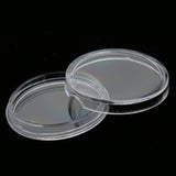 Maxbell 100pcs Clear Round Plastic Coin Capsules Container Storage Holder Case 22mm