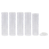 Maxbell 100pcs Clear Round Plastic Coin Capsules Container Storage Holder Case 28mm