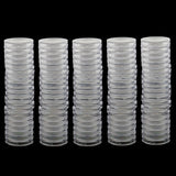 Maxbell 100pcs Clear Round Plastic Coin Capsules Container Storage Holder Case 28mm