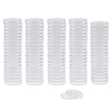 Maxbell 100pcs Clear Round Plastic Coin Capsules Container Storage Holder Case 28mm