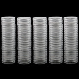 Maxbell 100pcs Clear Round Plastic Coin Capsules Container Storage Holder Case 30mm