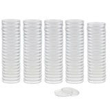 Maxbell 100pcs Clear Round Plastic Coin Capsules Container Storage Holder Case 30mm