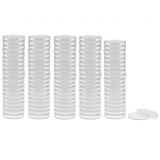 Maxbell 100pcs Clear Round Plastic Coin Capsules Container Storage Holder Case 38mm