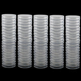 Maxbell 100pcs Clear Round Plastic Coin Capsules Container Storage Holder Case 38mm