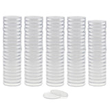 Maxbell 100pcs Clear Round Plastic Coin Capsules Container Storage Holder Case 38mm