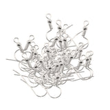 Maxbell 25 Pairs Ball & Coil Earring Hook Fish Hook Ear Wire DIY Accs silver