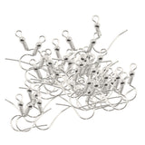 Maxbell 25 Pairs Ball & Coil Earring Hook Fish Hook Ear Wire DIY Accs silver