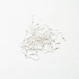 Maxbell 25 Pairs Ball & Coil Earring Hook Fish Hook Ear Wire DIY Accs silver