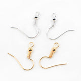 Maxbell 25 Pairs Ball & Coil Earring Hook Fish Hook Ear Wire DIY Accs gold