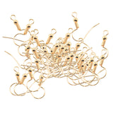 Maxbell 25 Pairs Ball & Coil Earring Hook Fish Hook Ear Wire DIY Accs gold