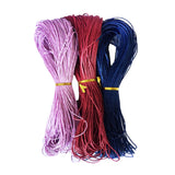 Maxbell 3 Pieces 80 Meters Cotton Waxed Cord 1mm Dark blue+Dark red+Purple