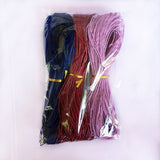 Maxbell 3 Pieces 80 Meters Cotton Waxed Cord 1mm Dark blue+Dark red+Purple