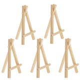 Maxbell 5pcs Mini Wooden Easel Display Painting Stand Card Canvas Holders 12.5x7cm