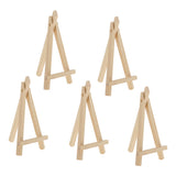 Maxbell 5pcs Mini Wooden Easel Display Painting Stand Card Canvas Holders 15x8cm