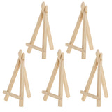 Maxbell 5pcs Mini Wooden Easel Display Painting Stand Card Canvas Holders 15x8cm