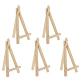Maxbell 5pcs Mini Wooden Easel Display Painting Stand Card Canvas Holders 15x8cm