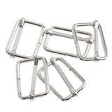 Maxbell 20 Pieces Metal Adjustable Buckle Connector for Bag Strap 25x16x2.8mm Silver