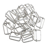 Maxbell 20 Pieces Metal Adjustable Buckle Connector for Bag Strap 25x16x2.8mm Silver