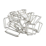 Maxbell 20 Pieces Metal Adjustable Buckle Connector for Bag Strap 38x16x2.8mm Silver