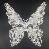 Maxbell Butterfly Neck Collar Applique Lace Trim Embroidered Sewing Patches White