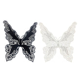 Maxbell Butterfly Neck Collar Applique Lace Trim Embroidered Sewing Patches White